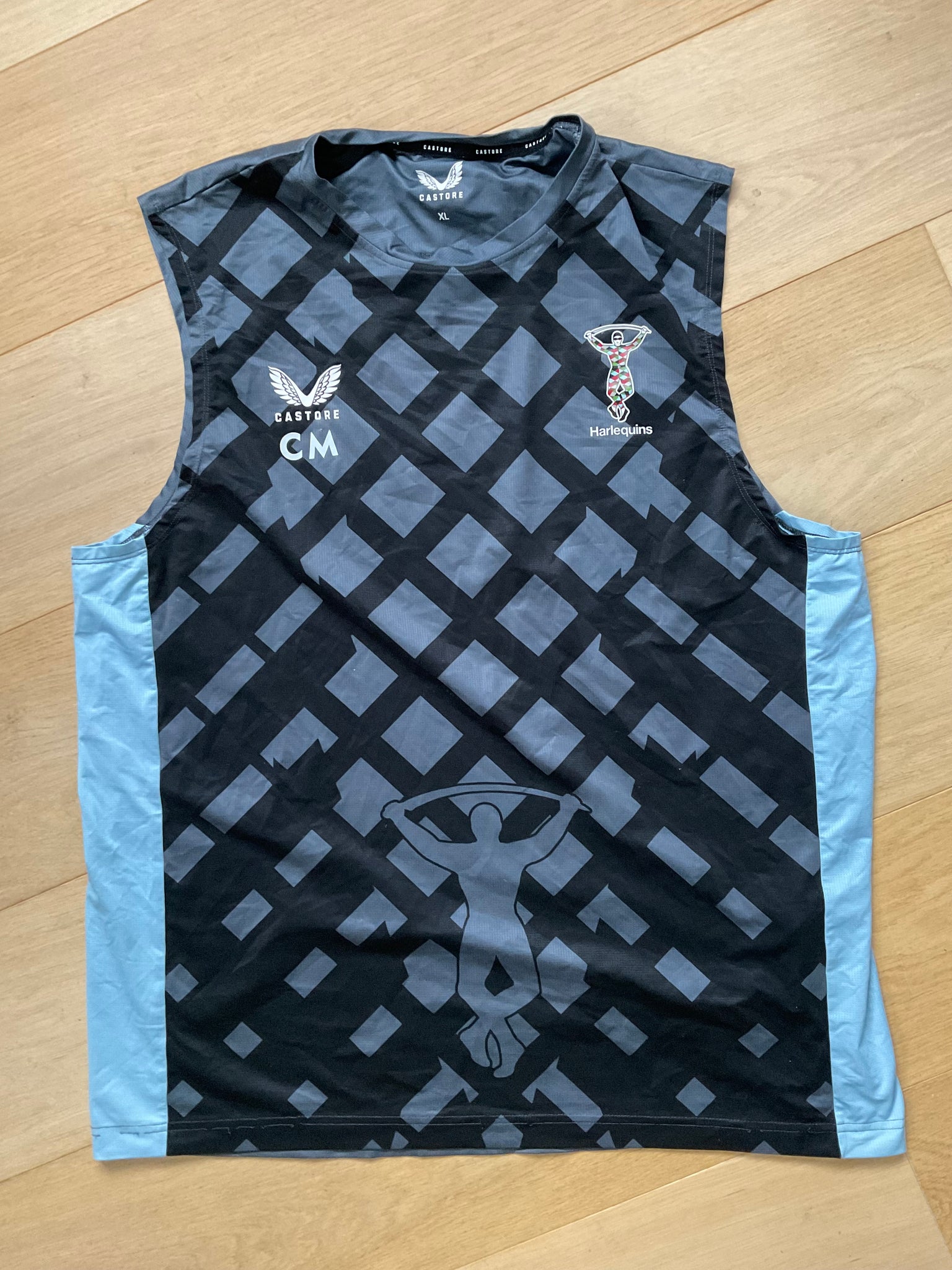 Charlie Matthews- Harlequins Gym Vest [Black, Grey & Blue]