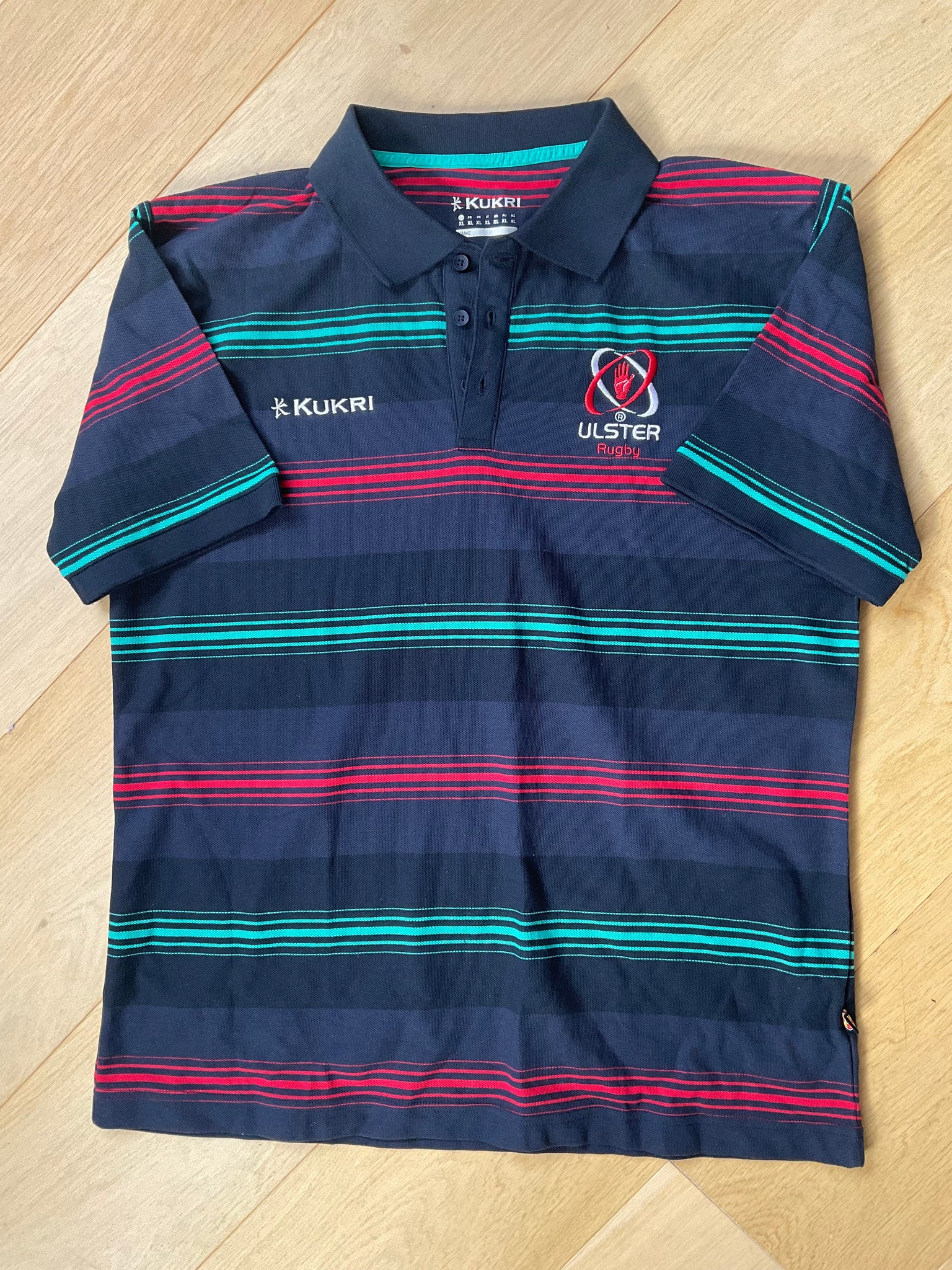 Ulster Rugby - Gym Polo Shirt [Blue, Green & Red]