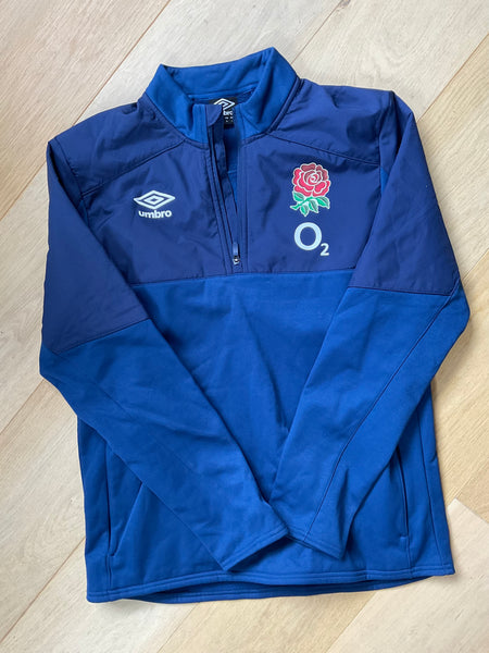 Max Malins - England Rugby Fleece Lined Quarter Zip Top [Blue]