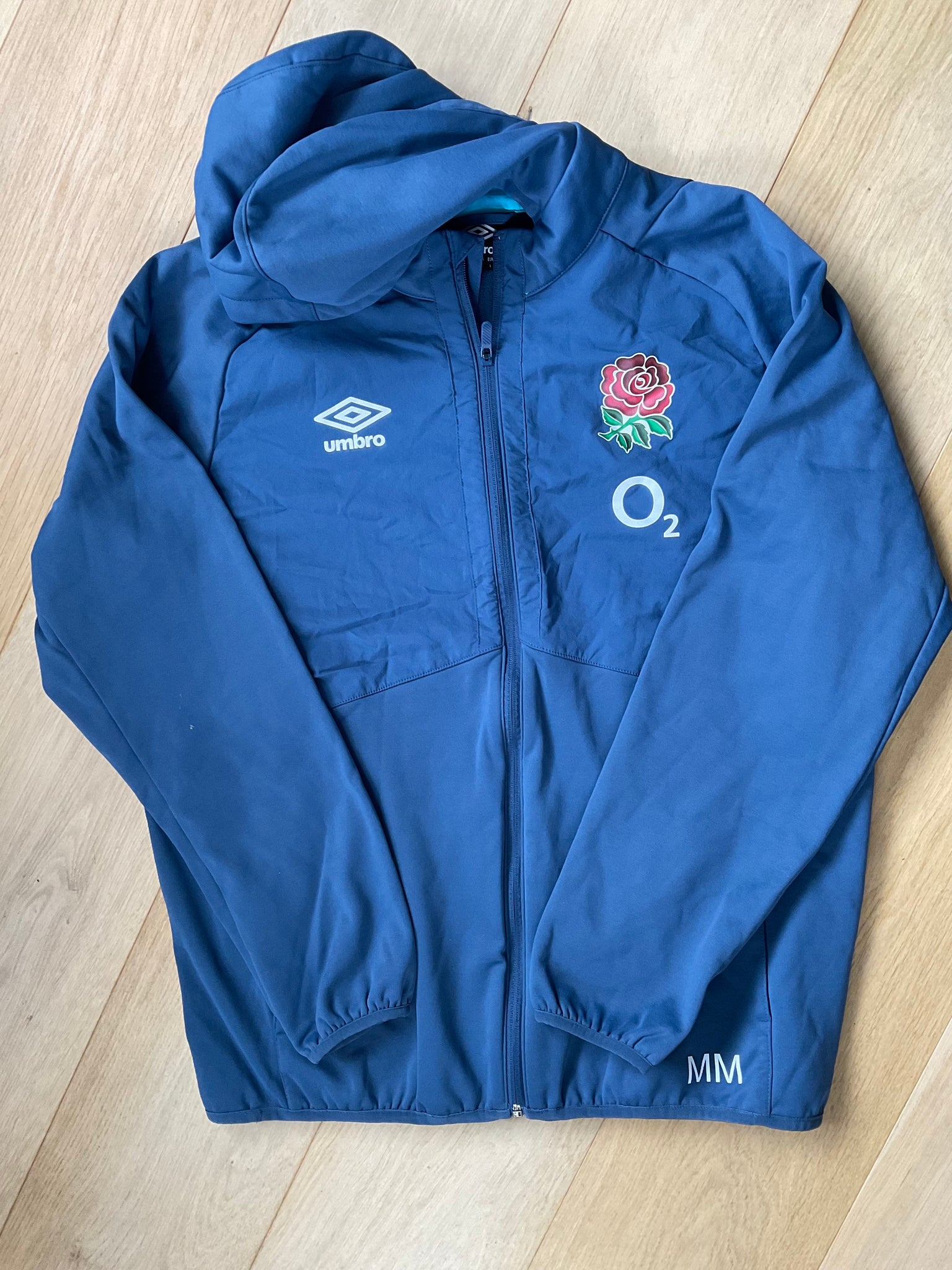 Max Malins - England Rugby Fleece Lined Hooded Jacket [Teal]