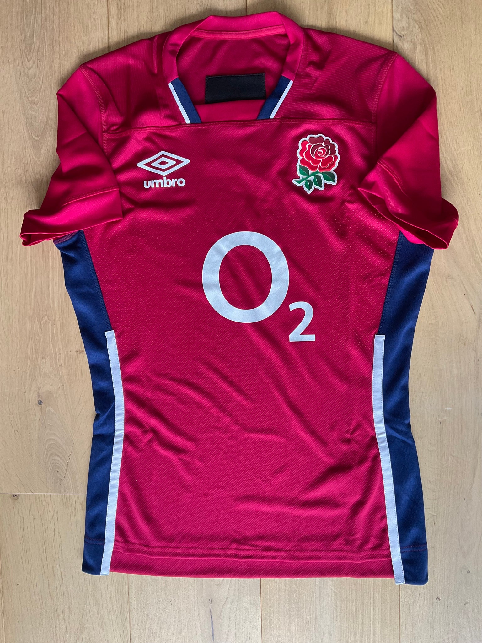 England Rugby - Alternative Pro Match Shirt [Crimson with White & Blue]