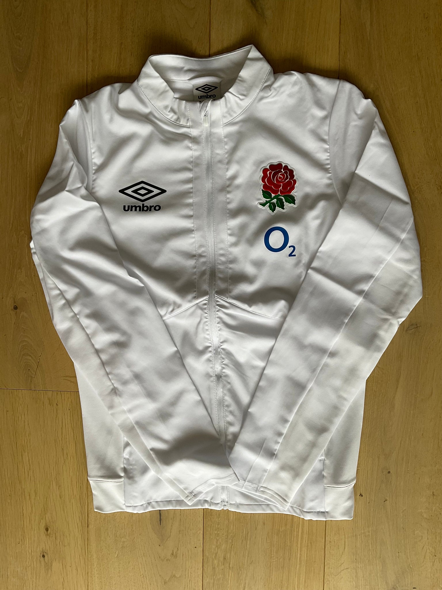 England Rugby Anthem Jacket [White with Red Rose]