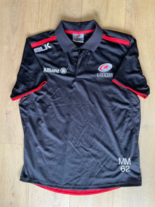 Max Malins - Saracens Casual Polo Shirt [Black & Red]