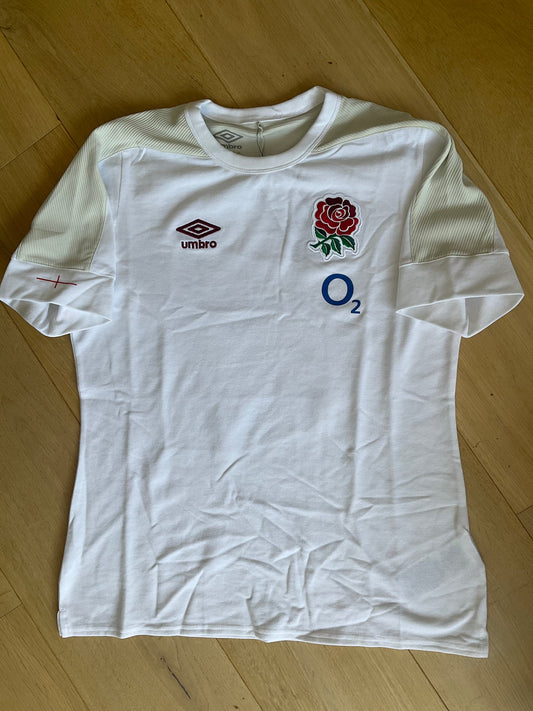 Women’s England Rugby Presentation T-Shirt [White with Pale Green]