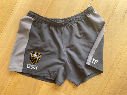 Tom Pearson - Northampton Saints Training Shorts [Dark & Light Grey]