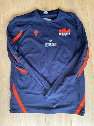 Robin Hislop - Edinburgh Rugby Long Sleeve Travel T-Shirt [Blue & Orange]