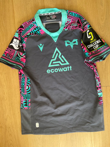 Ospreys - Match Worn Shirt [Grey, Green & Pink]