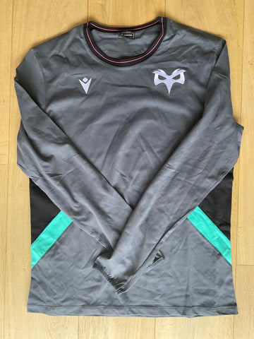 Ospreys -  Casual Long Sleeve T-Shirt [Grey, Black and Green]