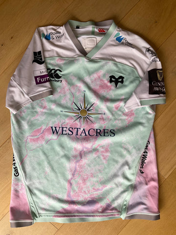 Ospreys - Match Worn Shirt [Green, Pink and White]