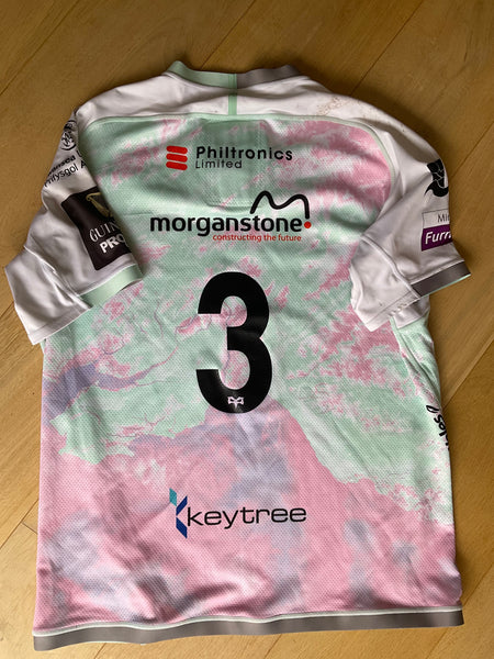 Ospreys - Match Worn Shirt [Green, Pink and White]