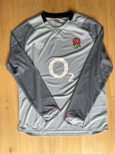 England Rugby - Long Sleeve Training T-Shirt [Light Blue, Grey & Black]