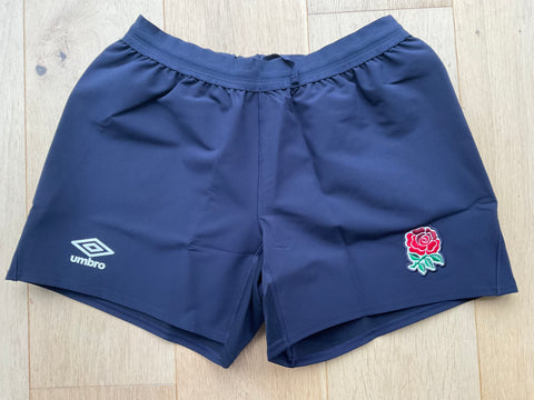 England Rugby - Alternative Pro Shorts [Blue with Red & Russet inside waistband]