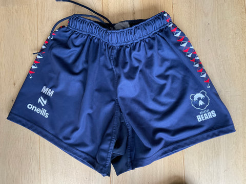 Max Malins - Bristol Bears Training Shorts [Blue with Red & White]