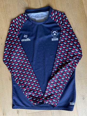 Max Malins - Bristol Bears Long Sleeved Training Shirt [Blue with Red & White]