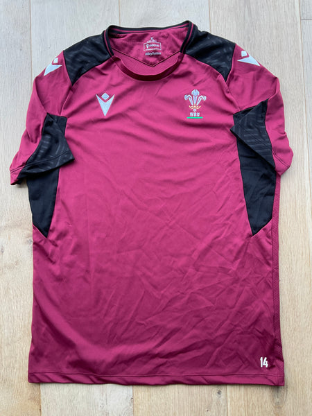 Wales Rugby Gym T-Shirt [Burgundy & Black]