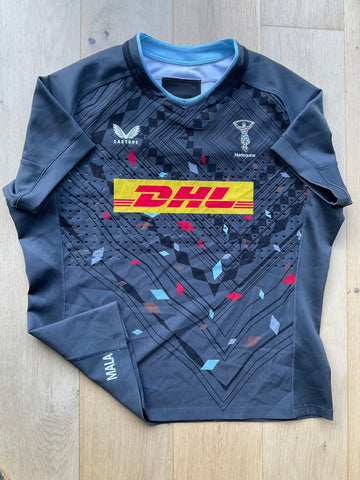 Joe Marler - Harlequins Training Shirt [Grey, Black, Blue & Red]