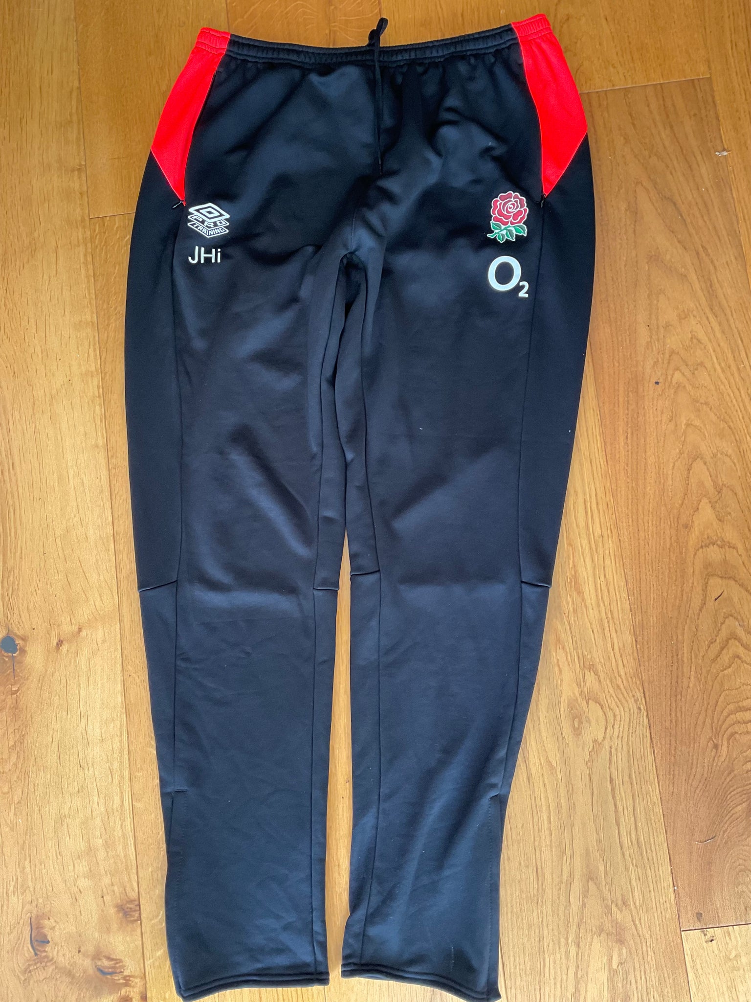 Jonny Hill - England Rugby Tapered Pants  [Black & Coral]