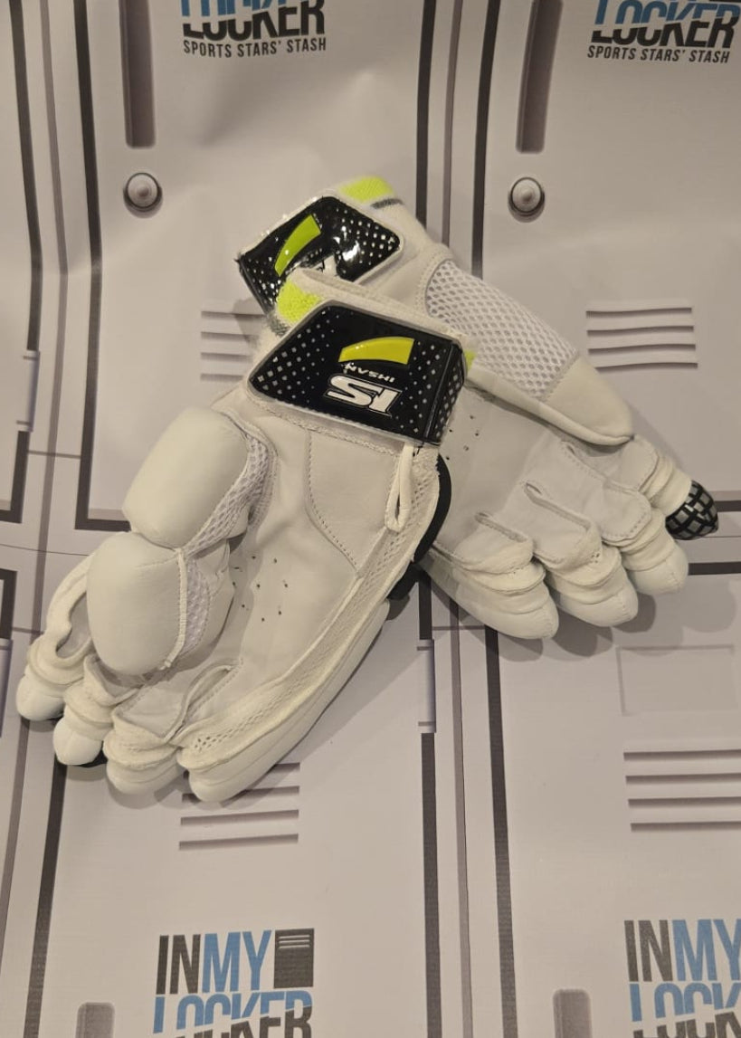IS Ihsan Somerset Player Worn Adult Right Hand X-Pro Batting Gloves [White]