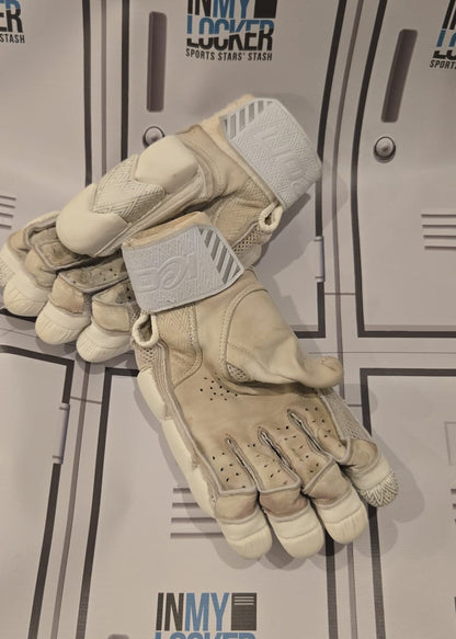 Icon Somerset Player Worn Adult Right Hand Signature Batting Gloves [White]