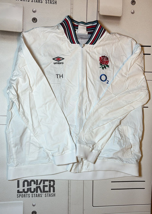 England Rugby 2024/25 Presentation Jacket Initialled TH[White with Red Rose]