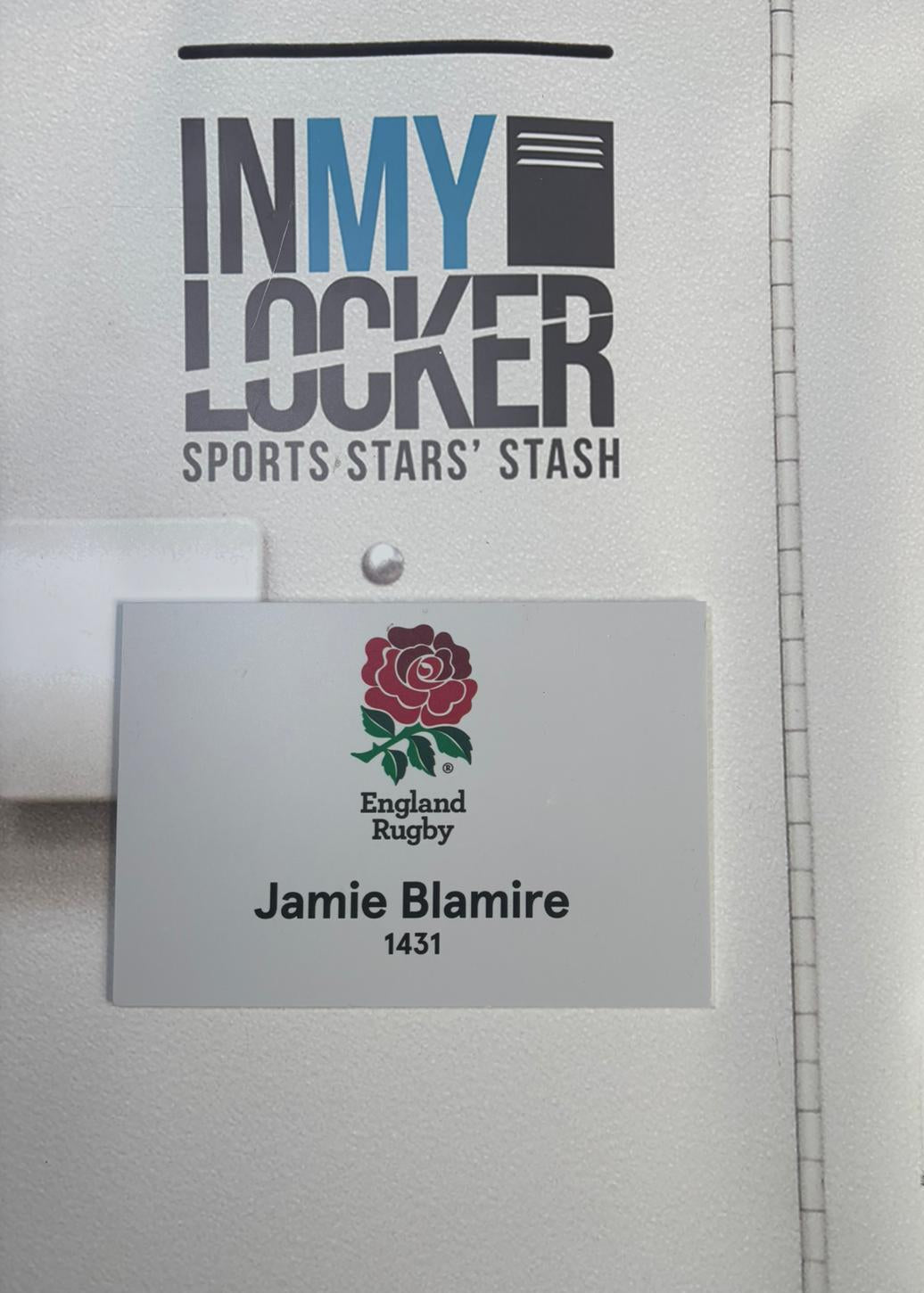 England Rugby - Jamie Blamire Changing Room Name Plate [White]