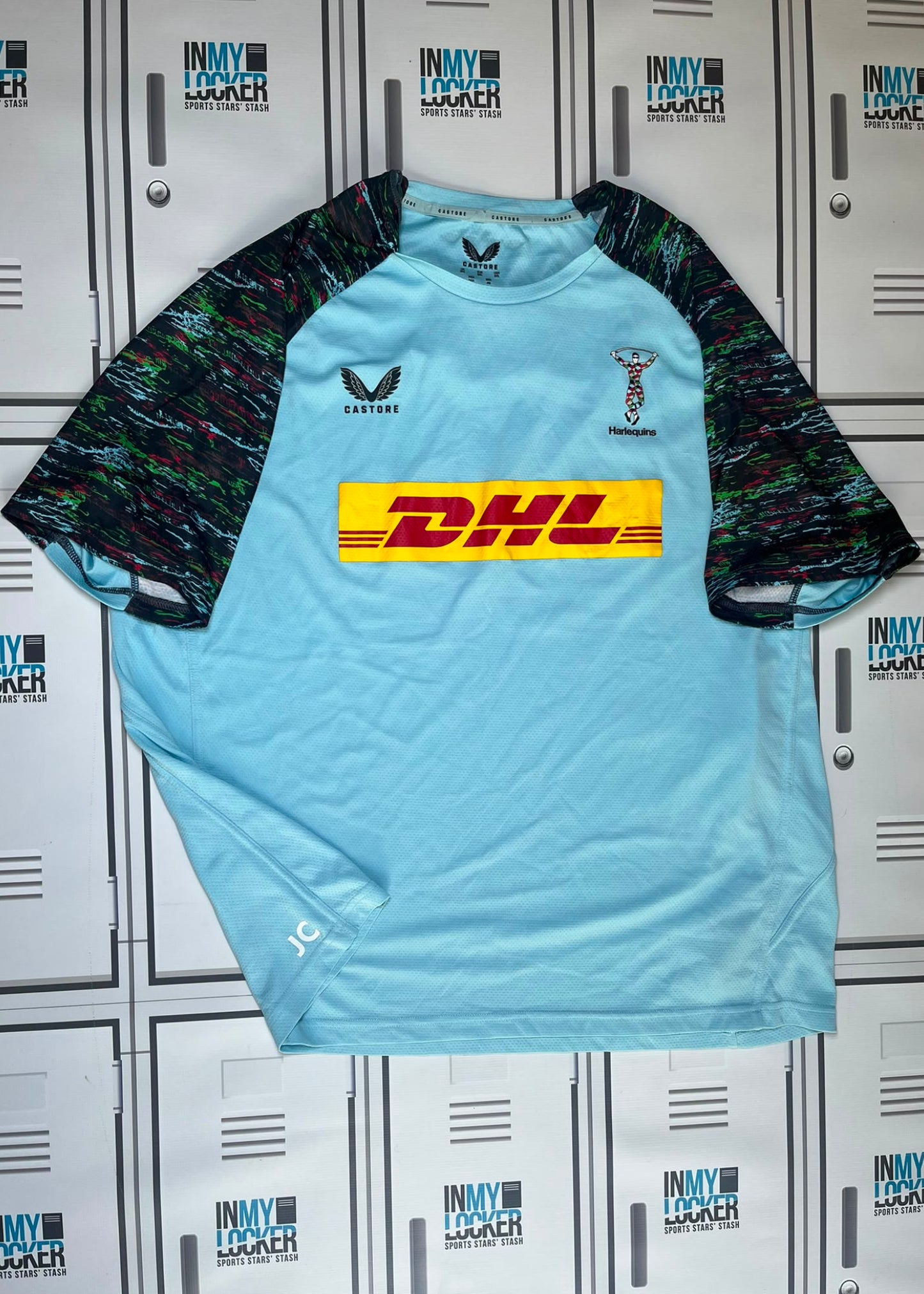 James Chisholm - Harlequins Rugby Castore Gym T-Shirt Initialled JC [Light Blue]