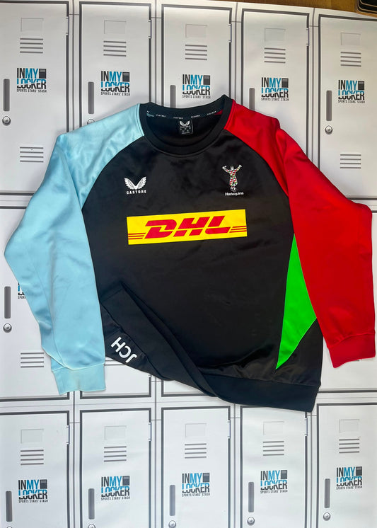 James Chisholm - Harlequins Rugby Castore Leisure Sweatshirt Initialled JCH [Black]
