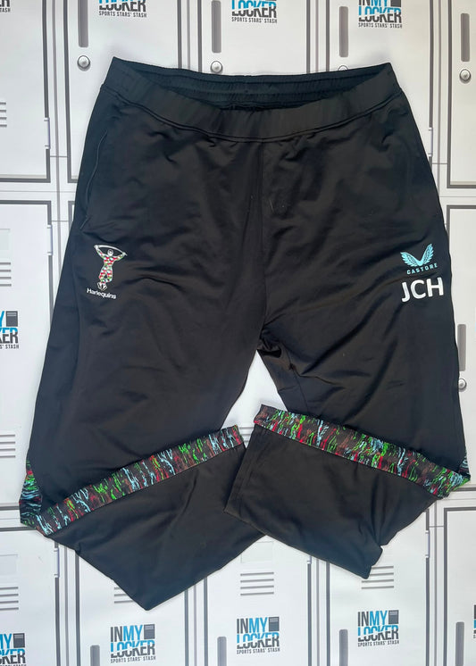 James Chisholm - Harlequins Rugby Castore Training Trousers Initialled JCH [Black]