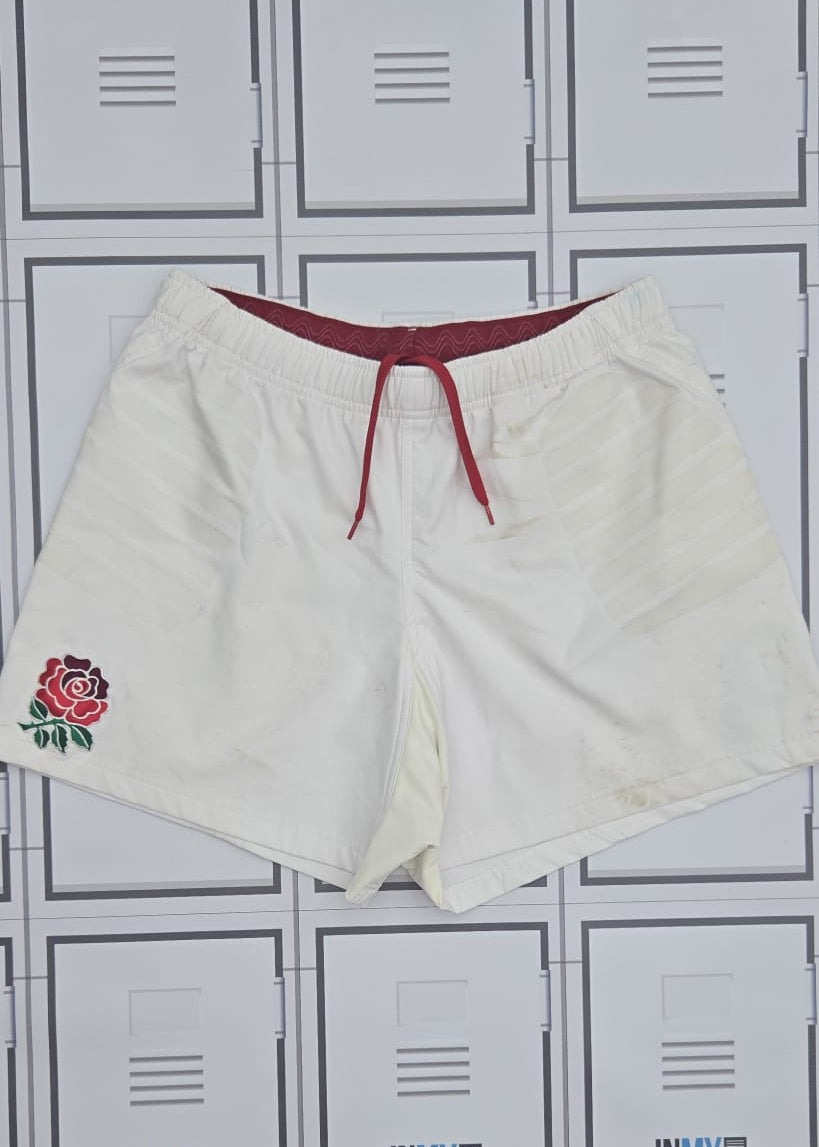 James Haskell - England Rugby Signed Match Shorts [White]