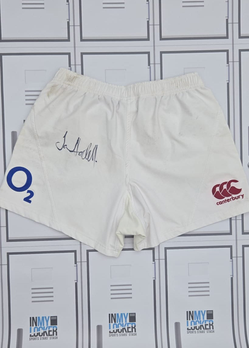 James Haskell - England Rugby Signed Match Shorts [White]