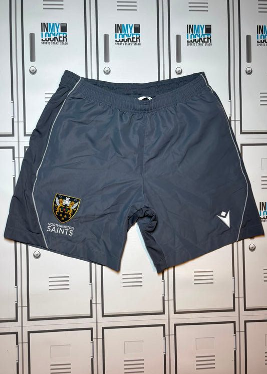 James Ramm - Northampton Saints Macron Gym Shorts [Grey]