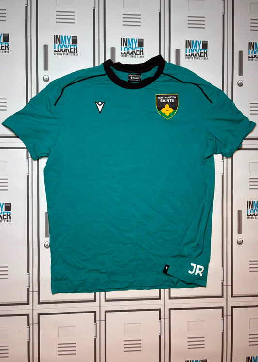 James Ramm - Northampton Saints Macron Leisure T-Shirt Initialled JR [Green]