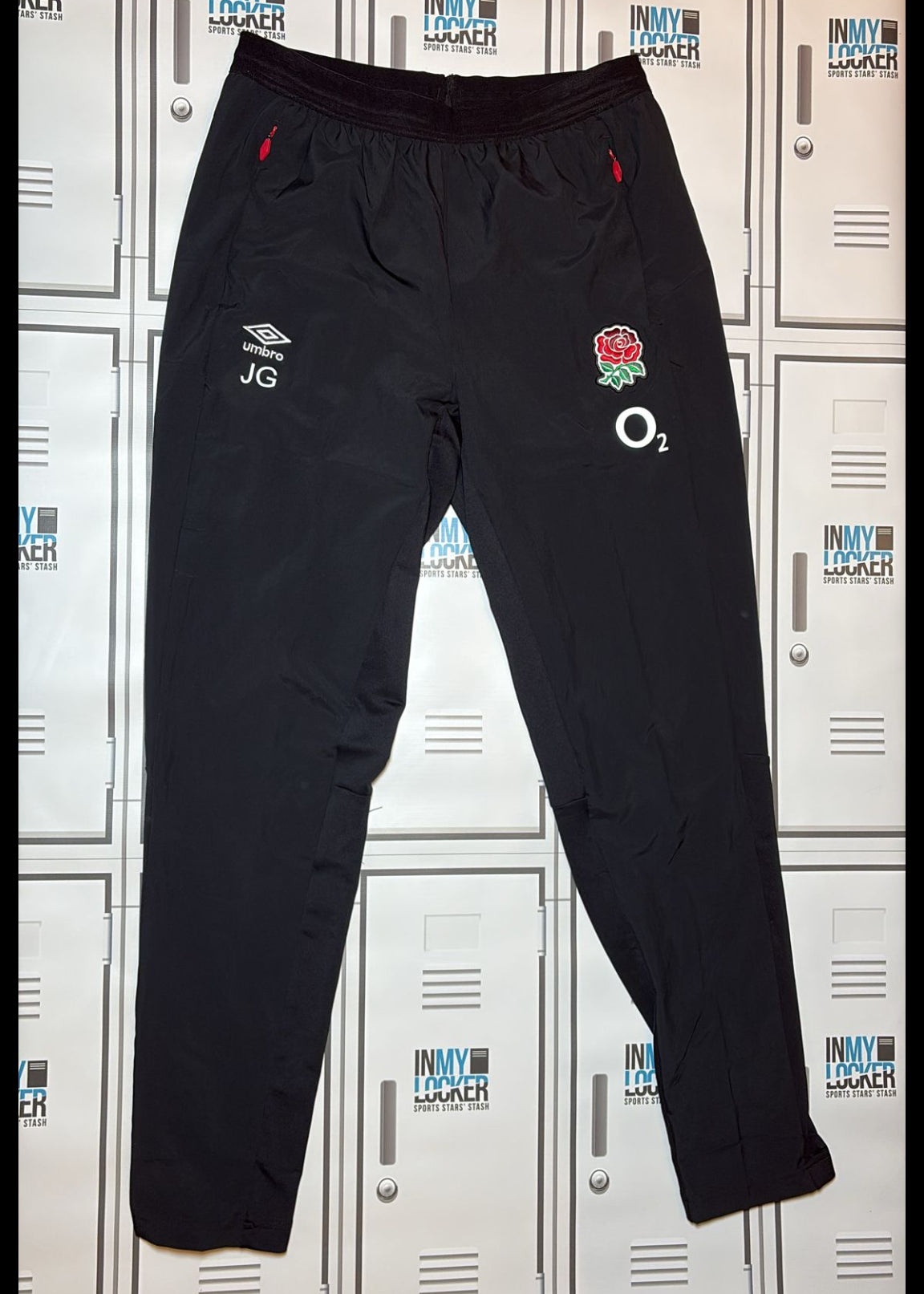 Jamie George - England Rugby Presentation Trousers Initialled JG [Black]