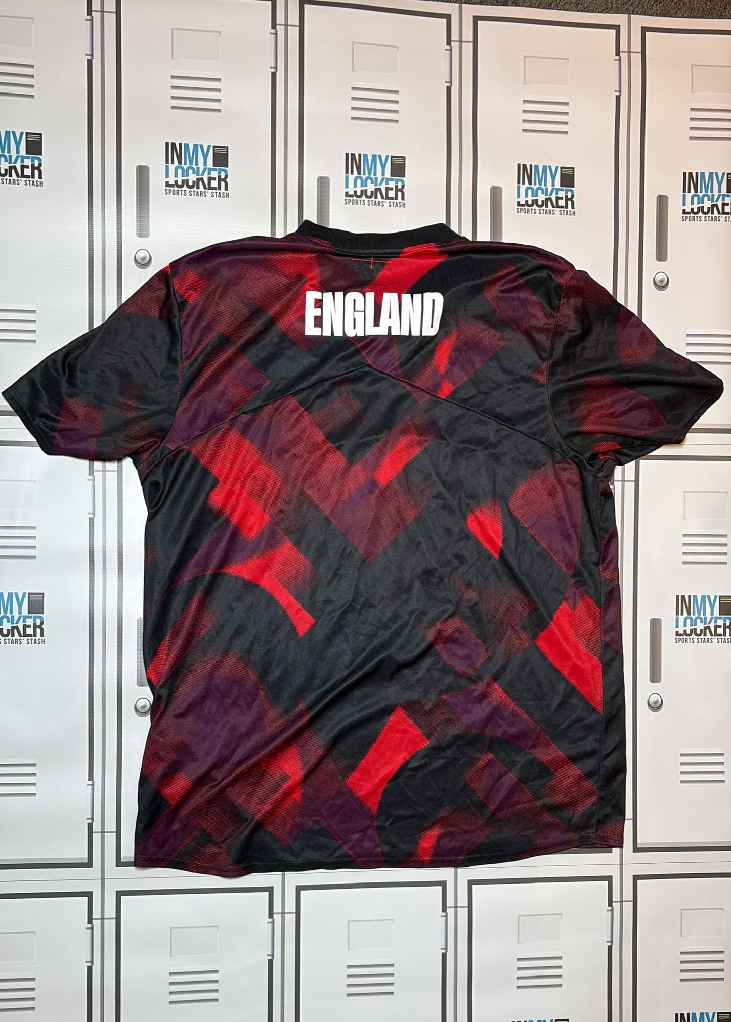 Jamie George - England Rugby Training Shirt [Black and Red]