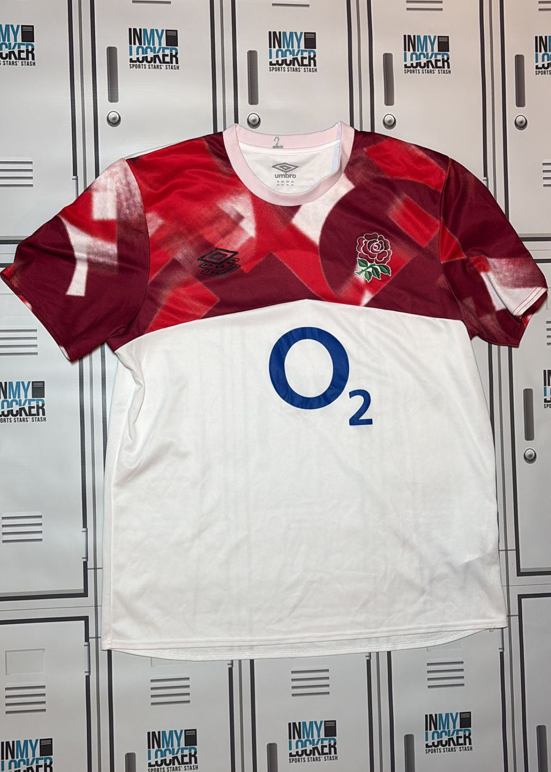 Jamie George - England Rugby Training Shirt [White and Red]