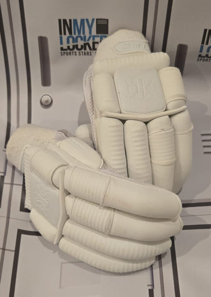 Keeley Somerset Player Worn Adult Right Hand FFWorks Batting Gloves [White]