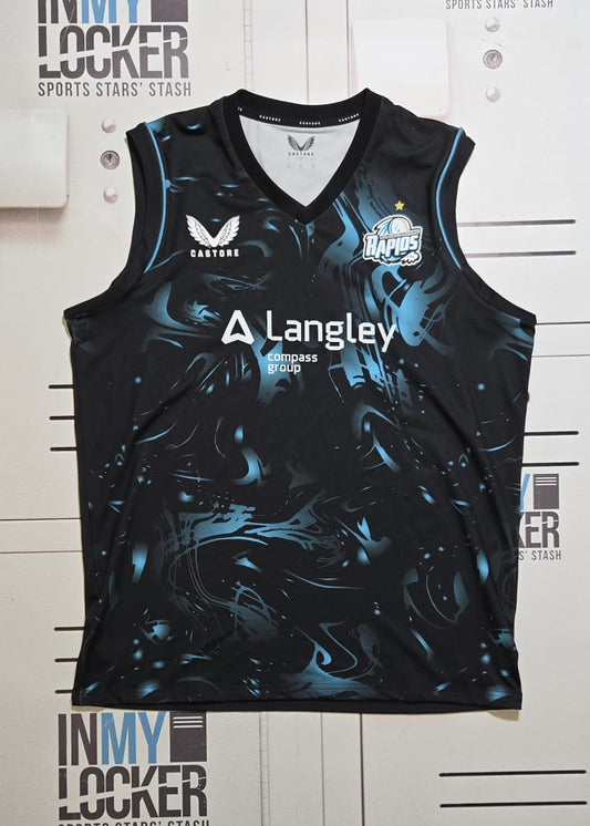 Worcestershire County Cricket Club Worcester Rapids Sleeveless Sweatshirt [Black & Blue]