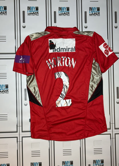 Leicestershire Foxes Cricket Playing Shirt Named HORTON [Red]