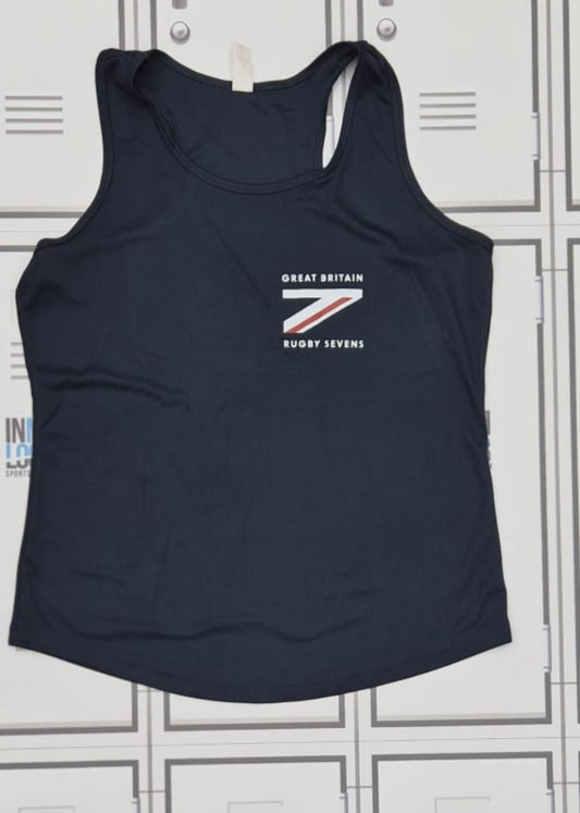 Lou Meadows - England 7's Rugby Gym Vest [Navy]