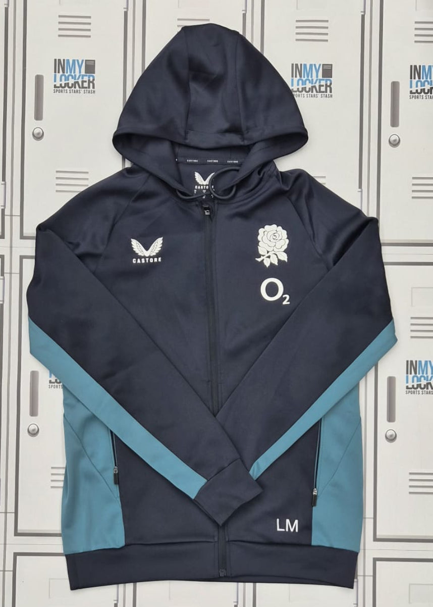 Lou Meadows - England Rugby Castore Full Zip Jacket Initialled LM [Navy]