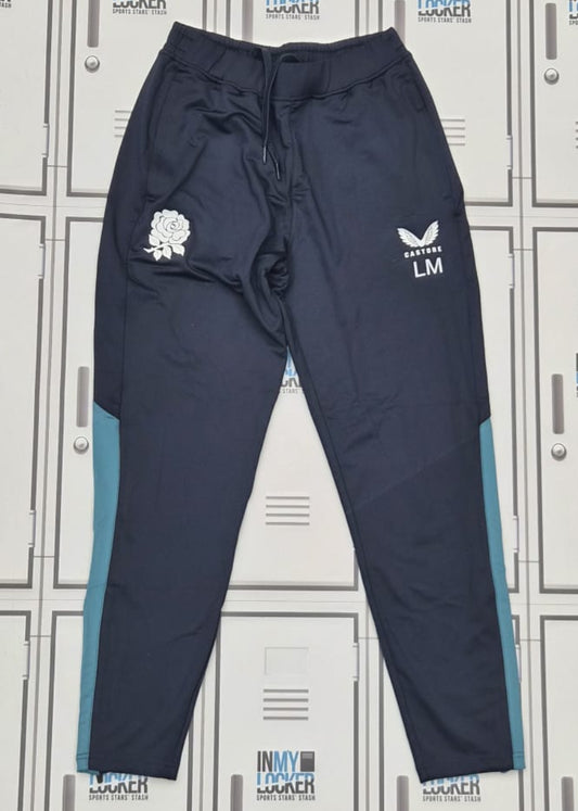 Lou Meadows - England Rugby Castore Gym Trousers Initialled LM [Navy]