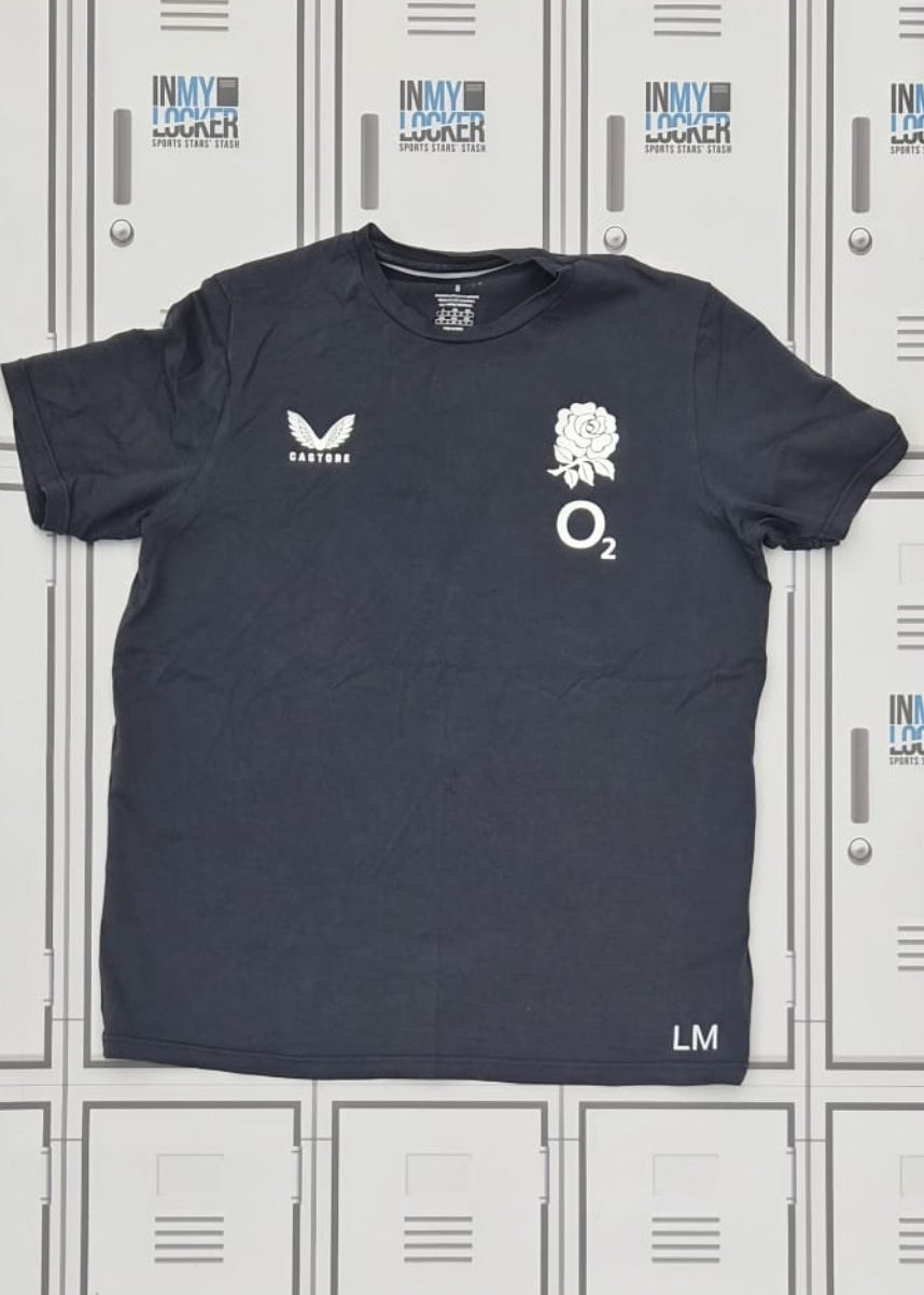 Lou Meadows - England Rugby Castore Leisure T-Shirt Initialled LM [Navy]