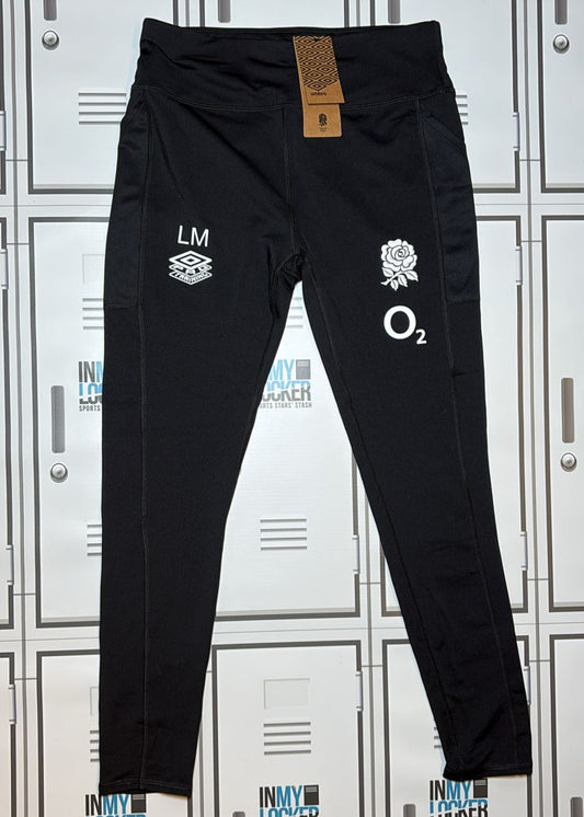 Lou Meadows - England Rugby Women’s Gym Leggings Initialled LM [Black]