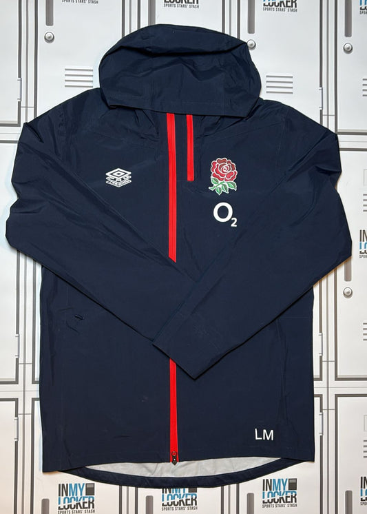 Lou Meadows - England Rugby Women’s Hooded Rain Jacket Initialled LM [Navy]