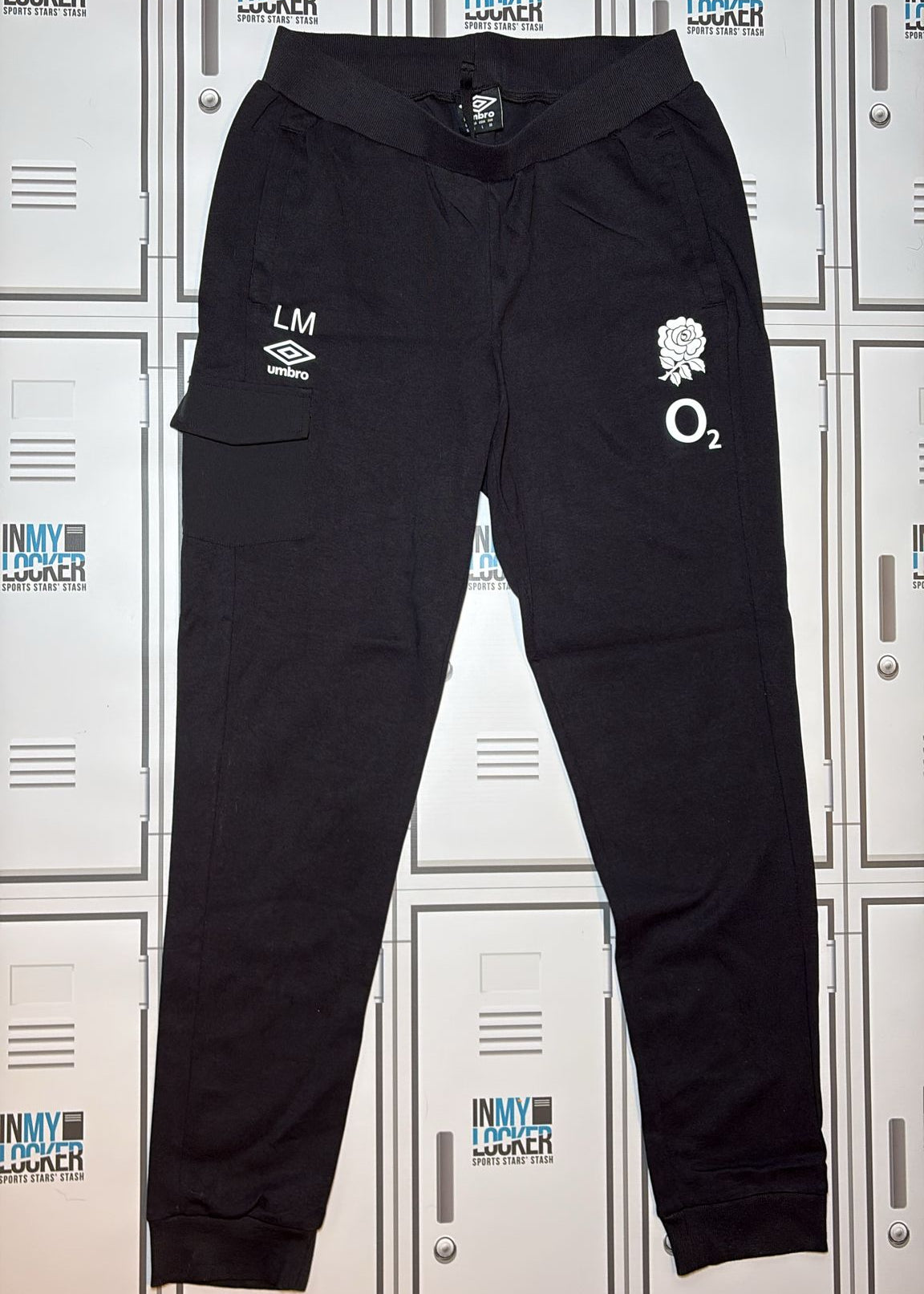 Lou Meadows - England Rugby Women’s Jogging Bottoms Initialled LM [Black]