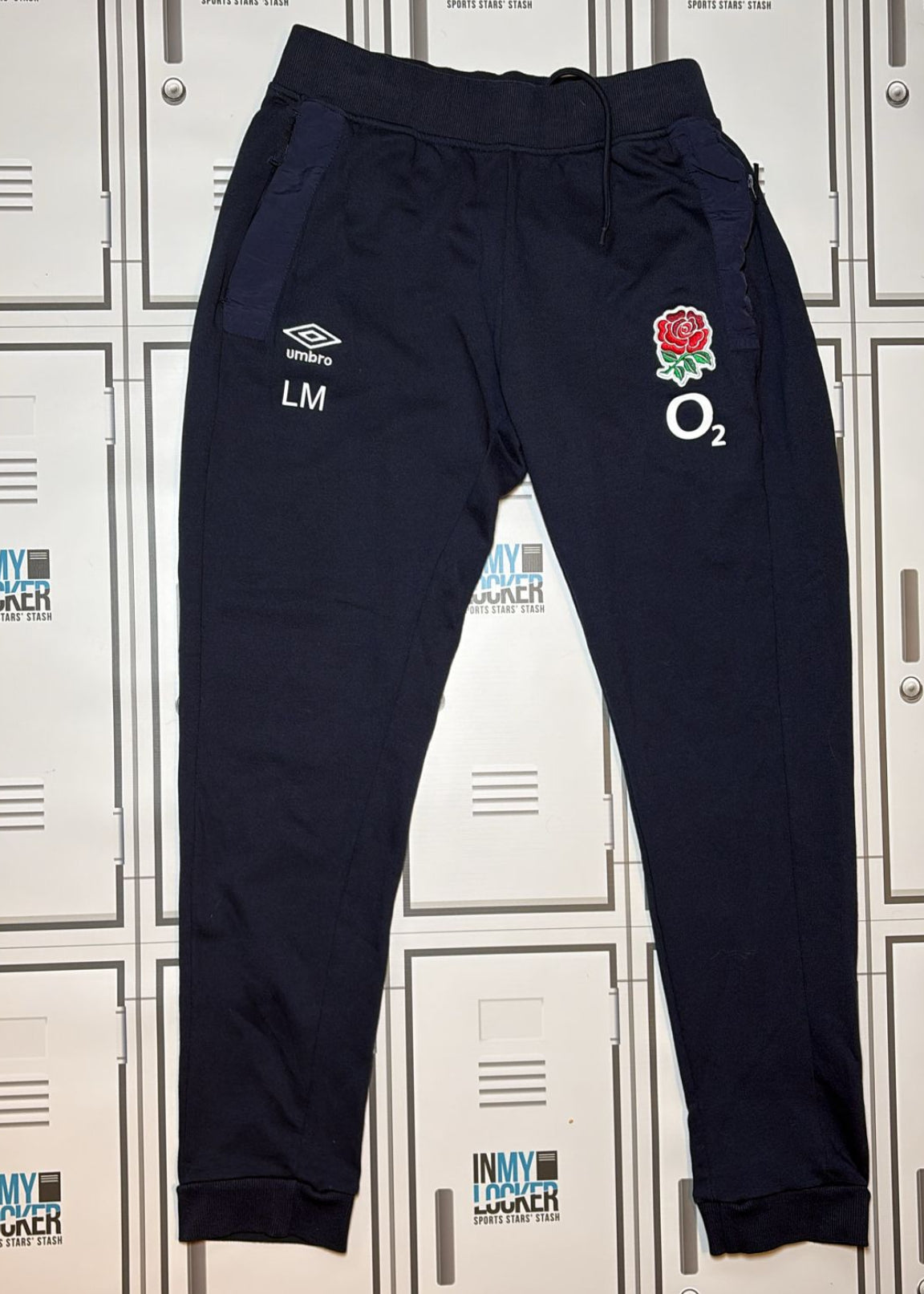 Lou Meadows - England Rugby Women’s Jogging Bottoms Initialled LM [Navy]