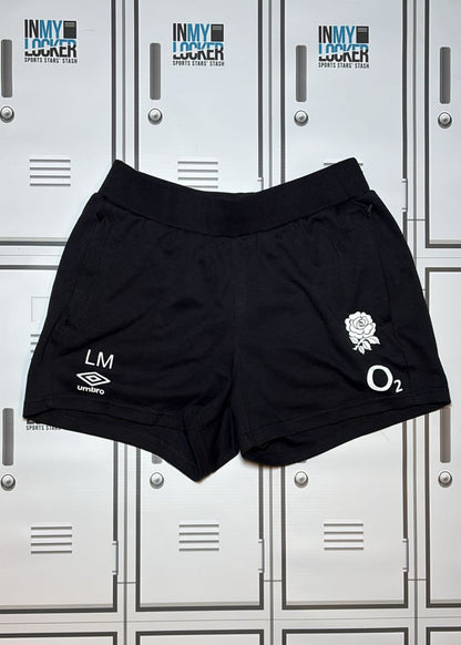 Lou Meadows - England Rugby Women’s Knit Shorts Initialled LM [Black]