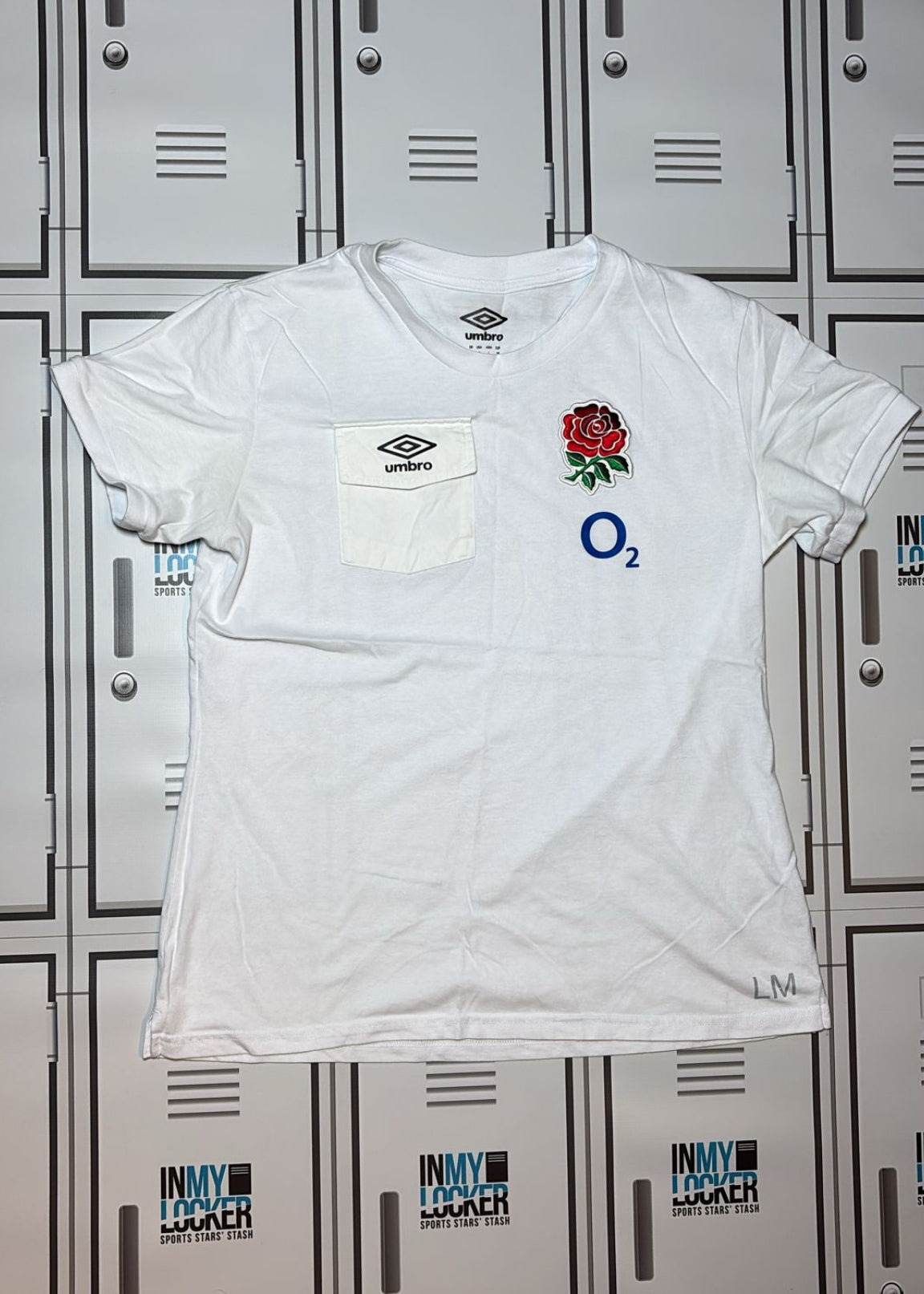 Lou Meadows - England Rugby Women’s Squad Presentation T-Shirt Initialled LM [White]