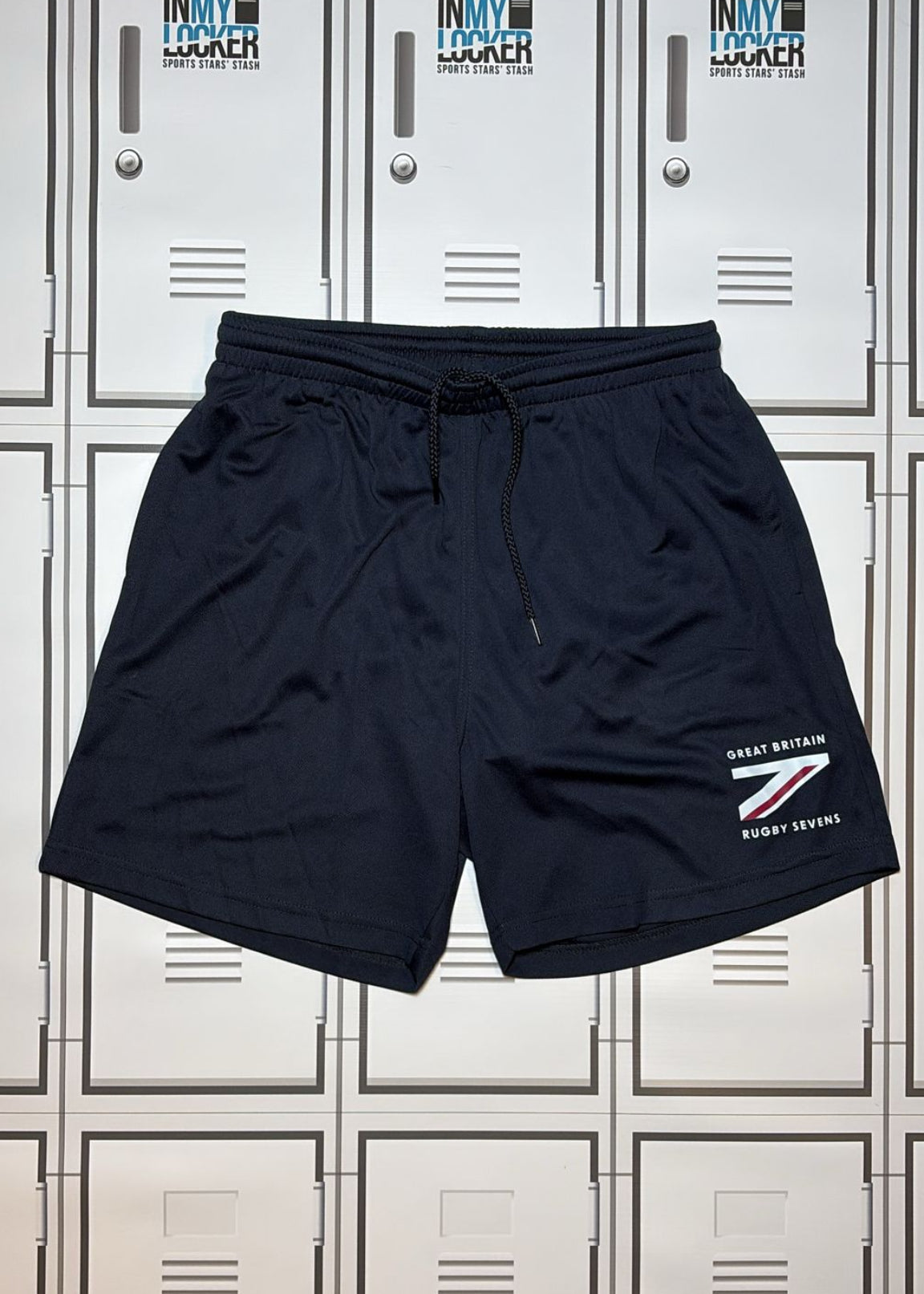 Lou Meadows - Great Britain Rugby Sevens Women’s Lined Training Shorts [Navy]