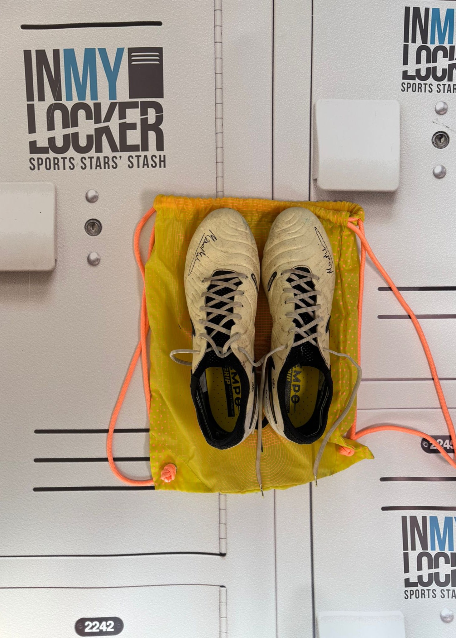 Max Malins - Signed Match-Worn Nike Tiempo Rugby Boots [White, Black & Gold]